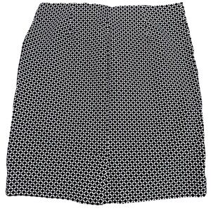 J. Jill Black and White Geometric Ponte Pencil Skirt Size Medium